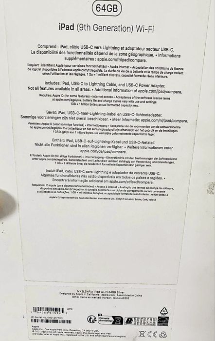 iPad (9th Generation) Wi-Fi 64 GB