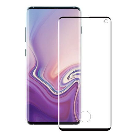 Husa Silicon Clear/Black Premium si Folie Curbata Samsung S10 S10 Plus