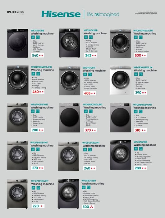 Hisense Kir moshina, Стиральная машина Хисенсе