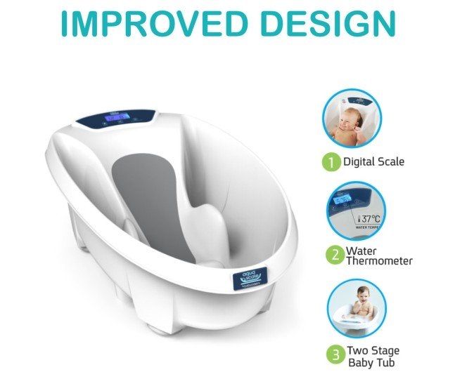 Дигитална Бебешка Вана с Везна и Термометър Aquascale V3 3-в-1
