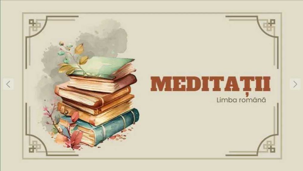 Meditații- Limba română
