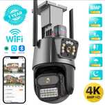 Camera de supraveghere duala/dubla de exterior, wi-fi, infrarosu, 4K