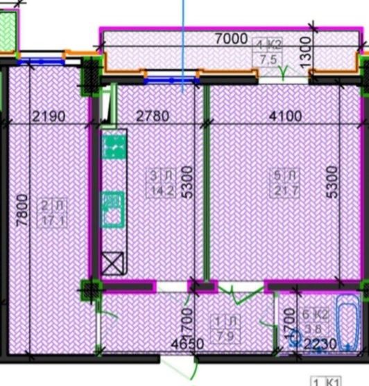 Новострой Аския сити. 2 ком  72м2