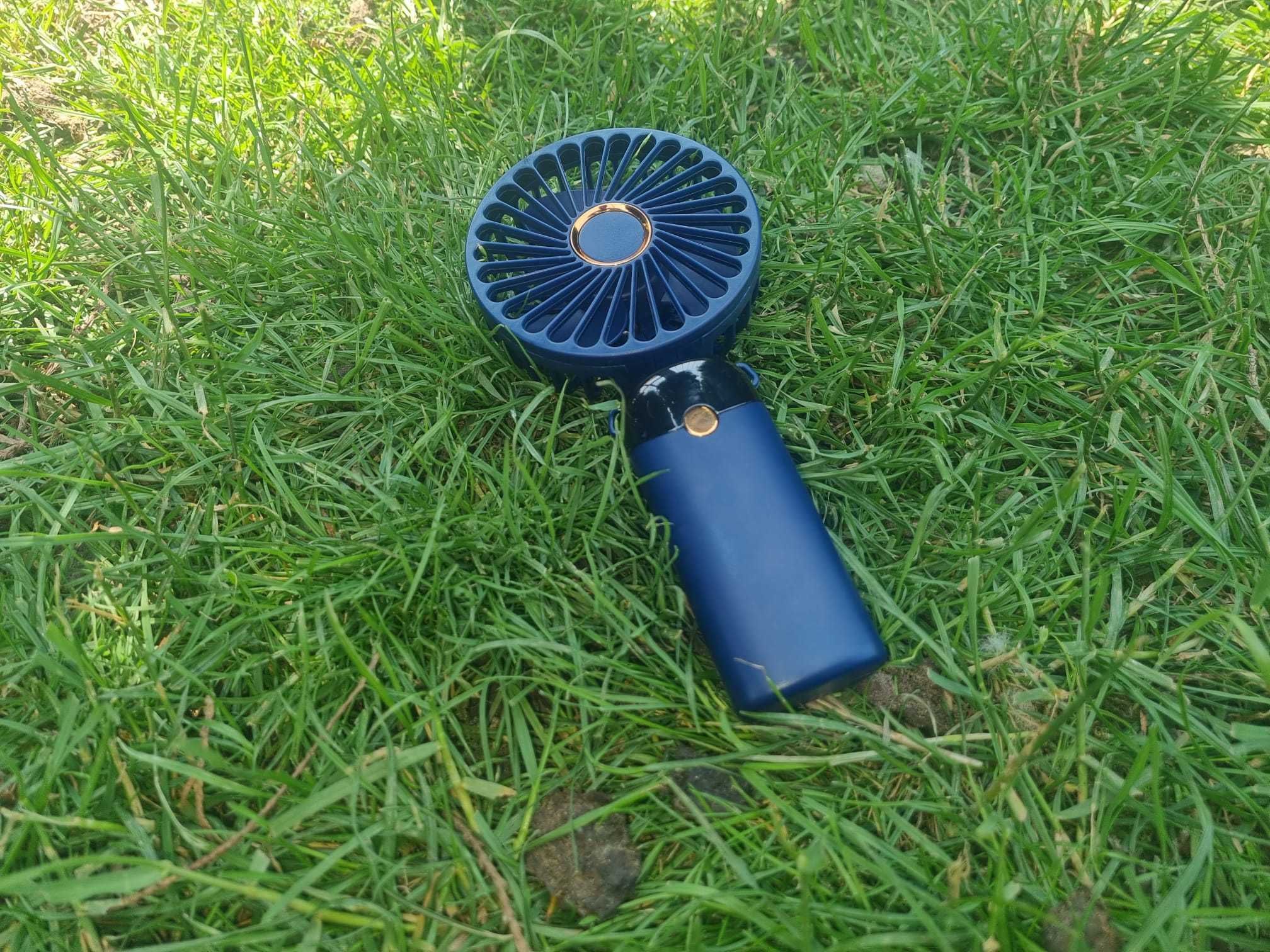 Ventilator Portabil, 3 in 1, Pliabil, cu Ecran, Albastru