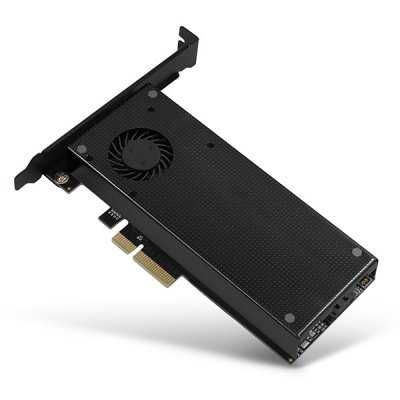 AXAGON PCEM2-DC PCI-E 3.0 4x DUAL M.2 SSD (NVMe + SATA) fan + heatsink