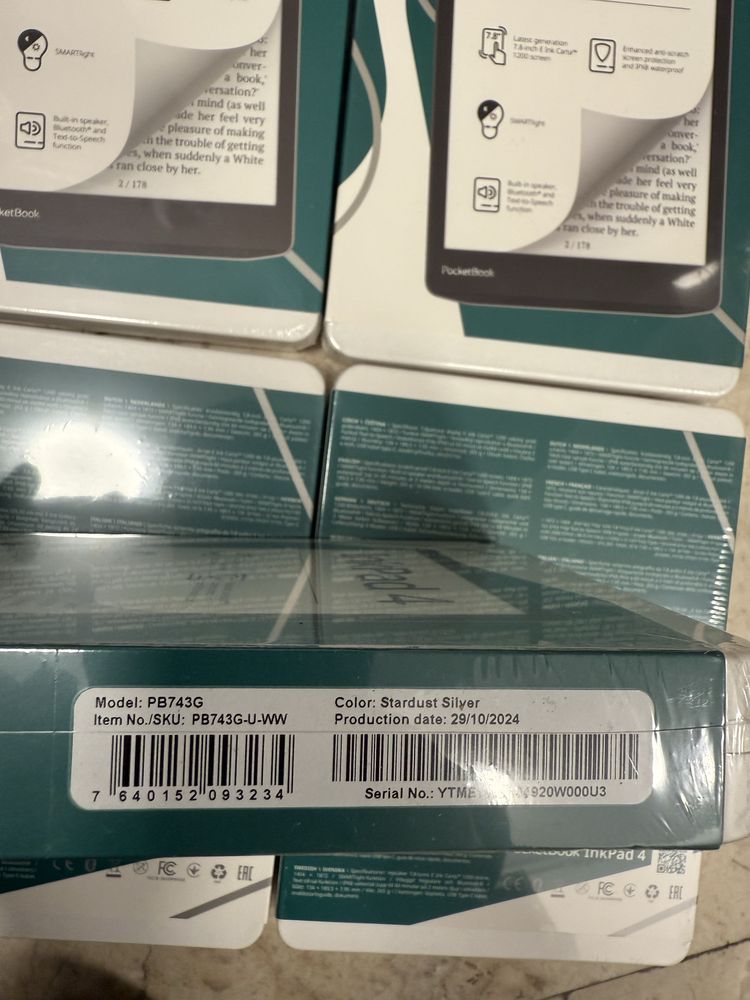 Ebook reader pocketbook inkpad 4 pb743g 7.8” 32gb sigilat