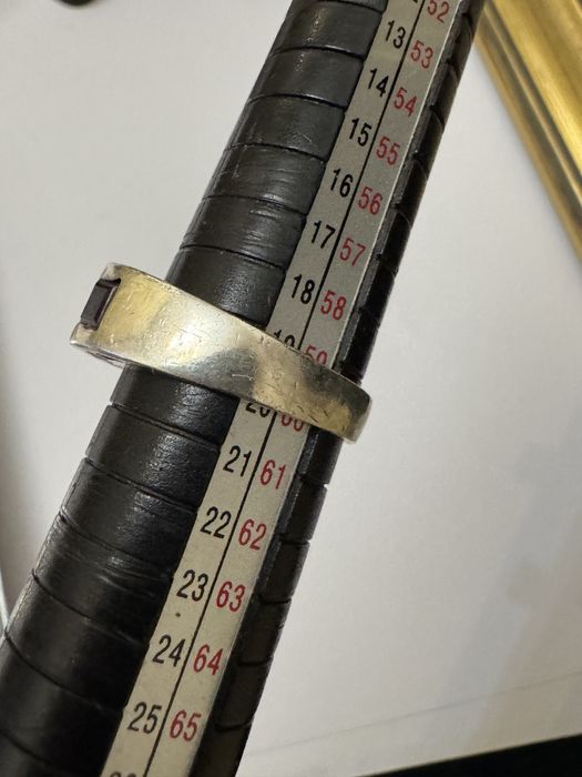 Inel argint 925, cu granate. Vintage.