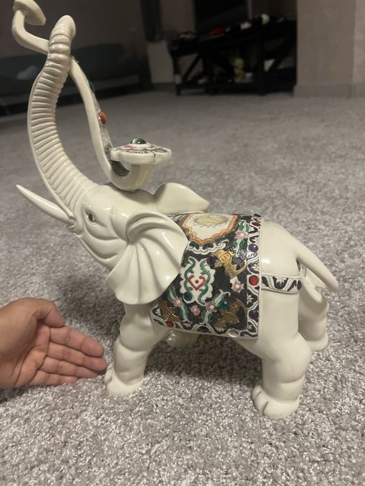 Сувенир слоник керамика и камушки 4500