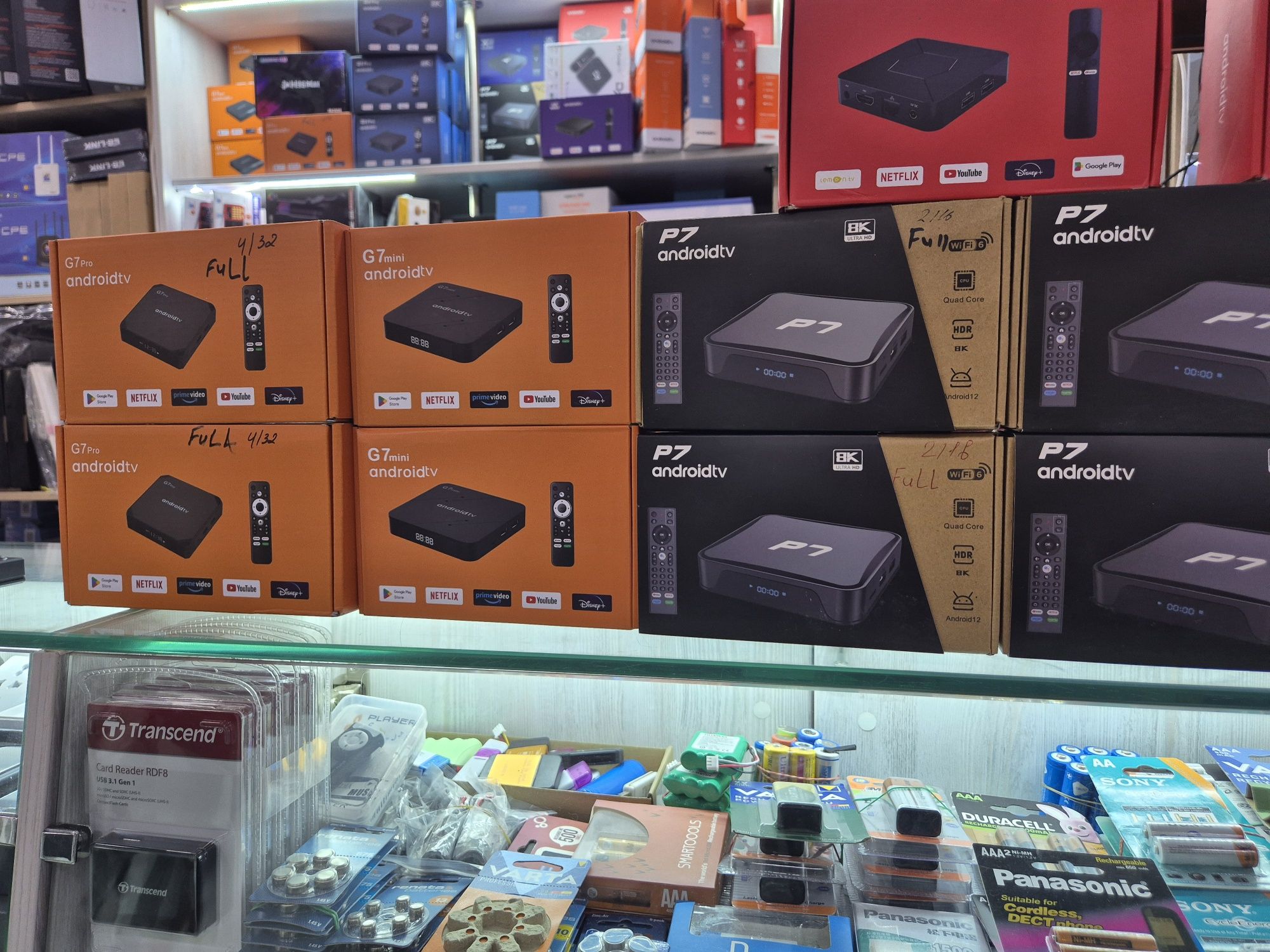 Андроид приставка 
G7 pro 4/32 2ta 29$
G7 mini 2/16 2ta 24$
P7 2/16