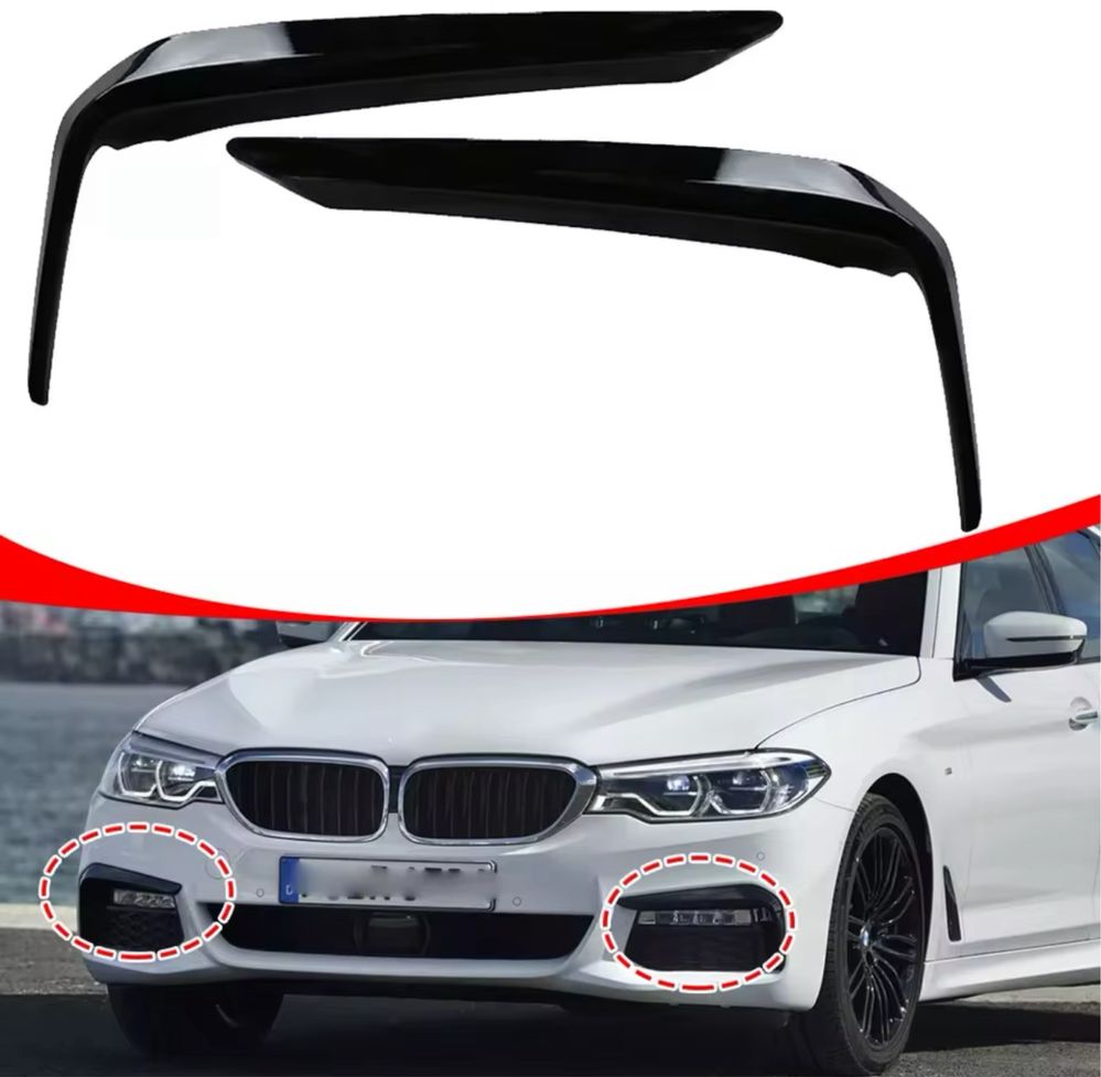 Trim ornament bara M proiector ceata negru lucios Bmw Seria 5 g30 g31