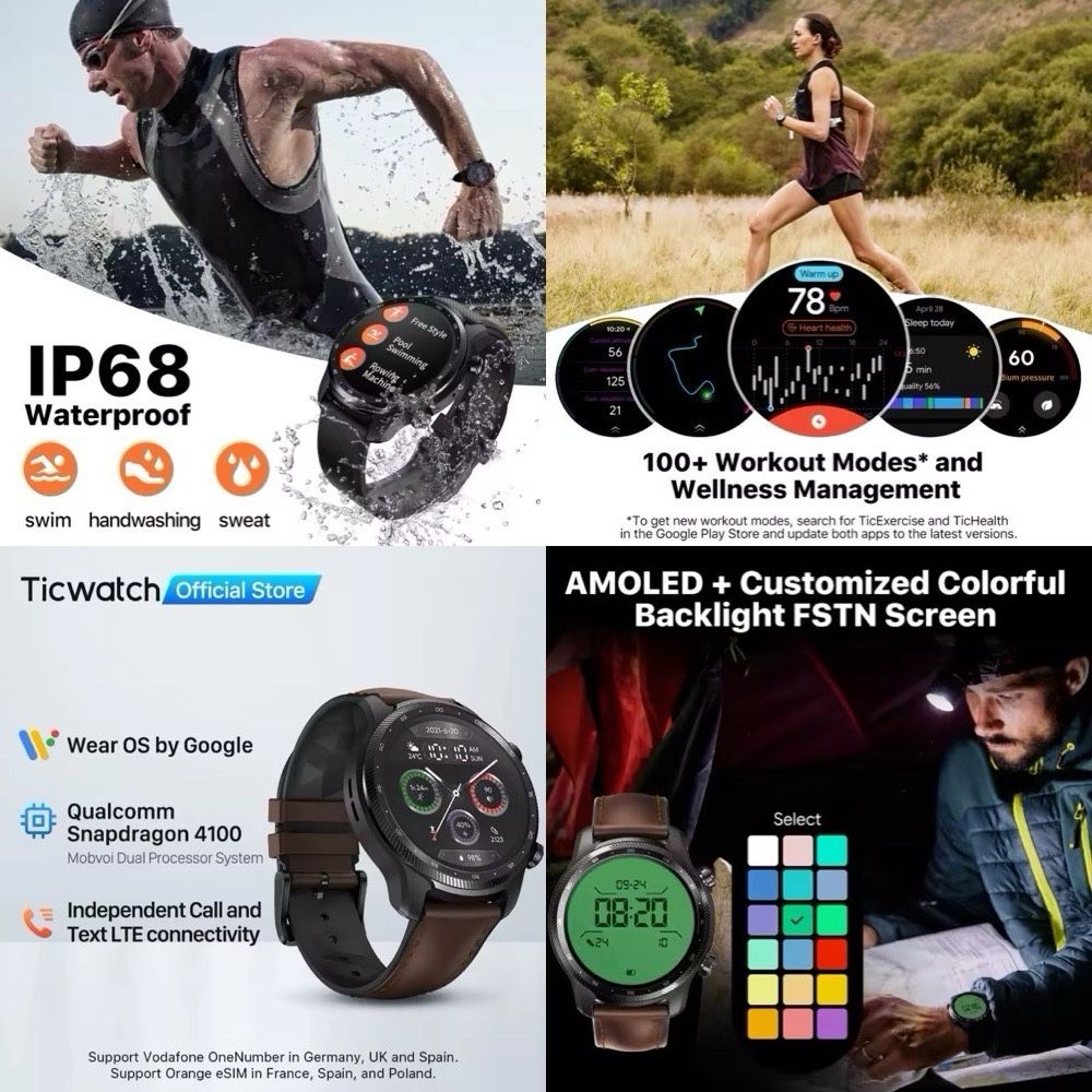 NFC TicWatch Pro 3 Ultra GPS Wear OS Smartwatch/Смартчасовник
