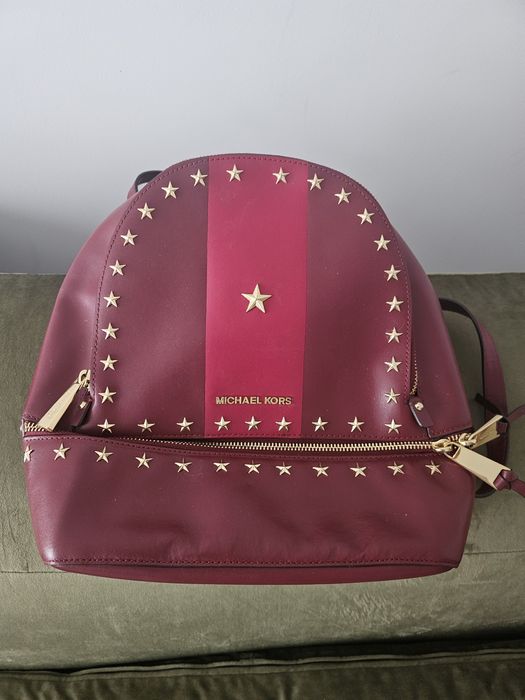 Vand rucsac piele firma MK, produs SH f bine compartimentat 400 lei