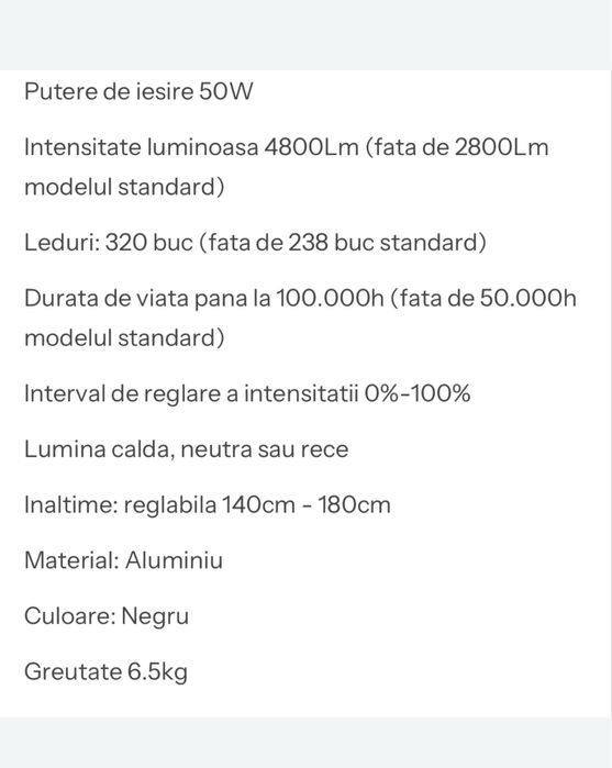 Lampa semiluna cosmetica