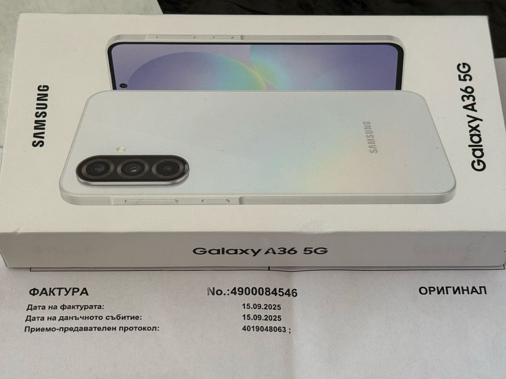 ЗАПЕЧАТАН 128GB Samsung A36 5G Гаранция Vivacom 2027 White
