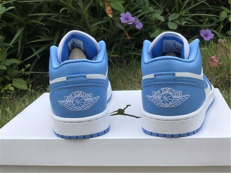AJ1 low cut, campus North Carolina blue color scheme 37-46