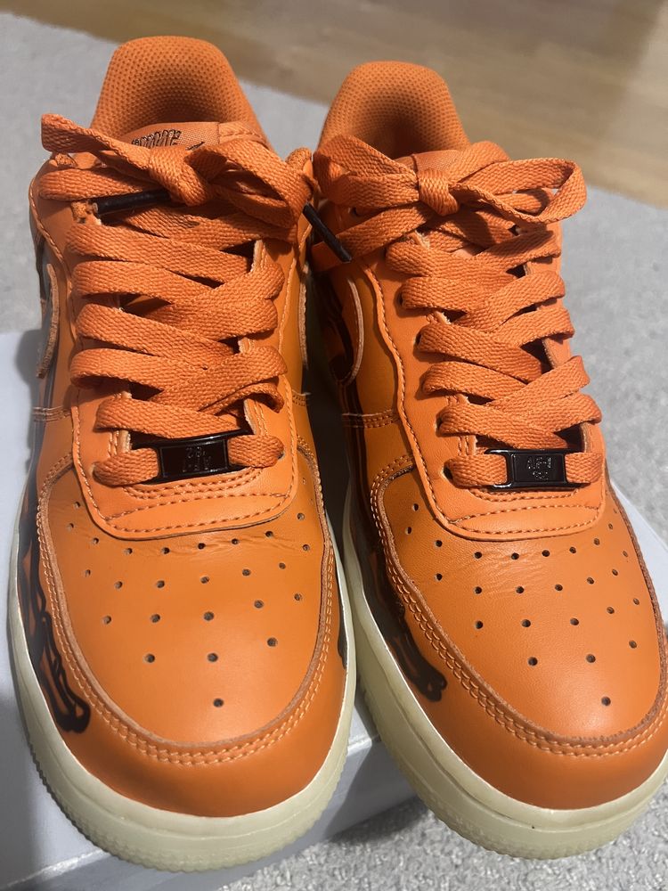 Nike Air Force 1 Low Orange Skeleton Halloween