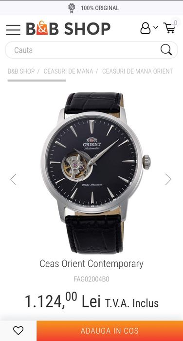 Ceas ORIENT Contemporary FAG02004B0; ORIGINAL, acte, sigilat.