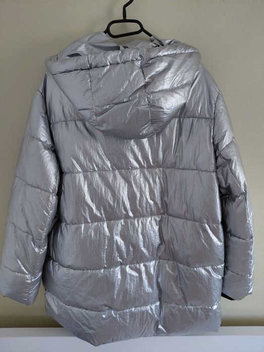 Geaca de iarna culoare argintiu