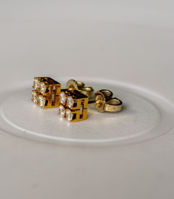 Cercei aur 18k vechi provenienta Italia