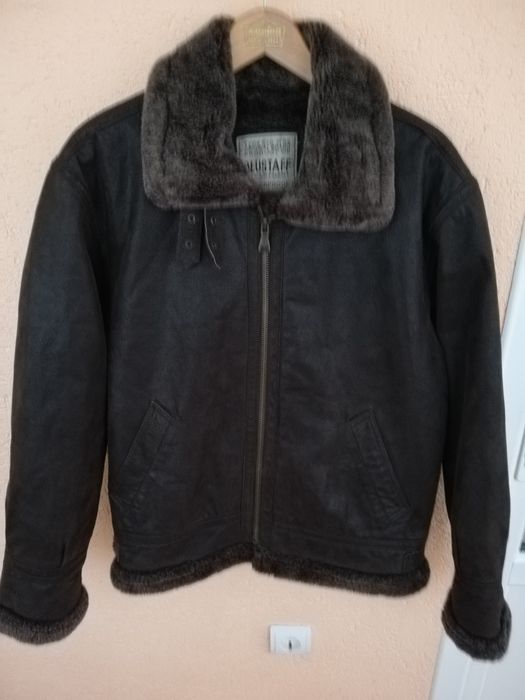 Geaca piele bărbati cu blana Blustaff L
