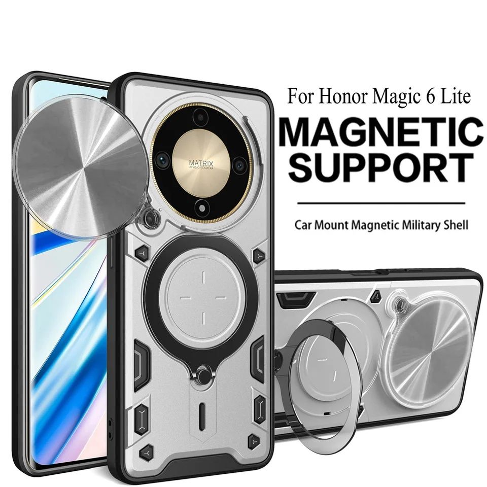 Honor Magic 7 Pro / 7 6 Lite / GIANT RING Удароустойчив кейс с пръстен