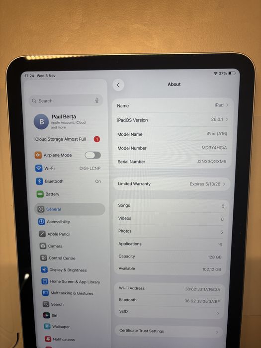 Apple Ipad 11 (A16) 128GB