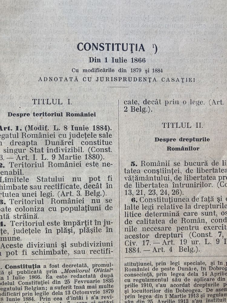 Carte Codul General al României 1866
