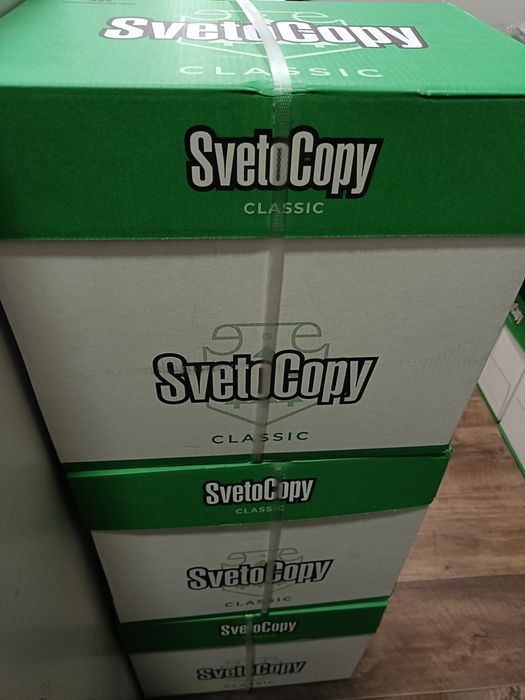 Бумага формата А4 Svetocopy. Абай 76, Ауезов. Цена 2200 за пачку.