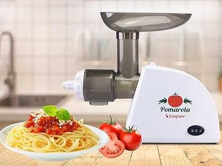 BEPER BP.720 Електрическа преса и филтър за домати, бяла, 300 W