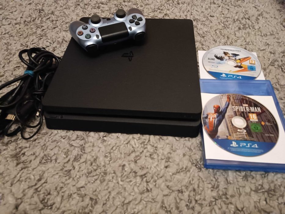 Playstation 4, Sony PS4, PS 4 slim, 1 Tb memorie + 2 jocuri Spiderman