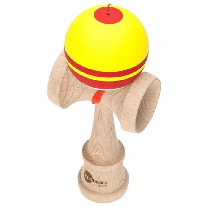 Kendama USA Kaizen 3.0 SHIFT RCA Yellow Red Rubber - noua.