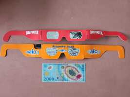 Set ochelari și bancnotă eclipsa 1999
