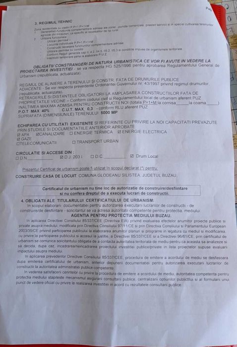 Teren intravilan de vanzare Cotorca Buzau