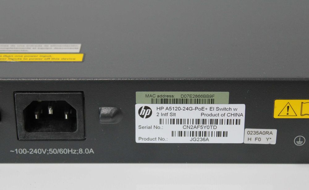 Switch Суич HPE A5120-24G-PoE+ JG236A