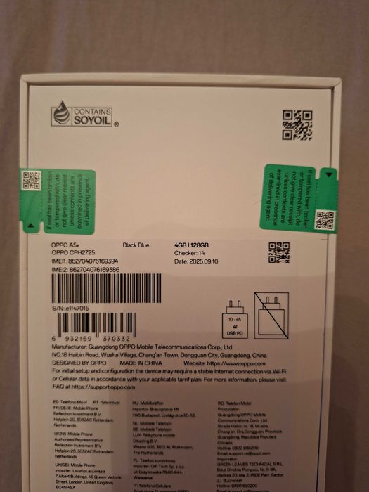 OPPO A5x + слушалки ttec