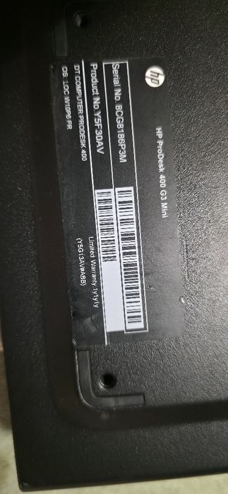 PC HP ProDesk 400 G3, i3-7100T 3.4GHz, 4GB, 500GB HDD, Fre mini sistem