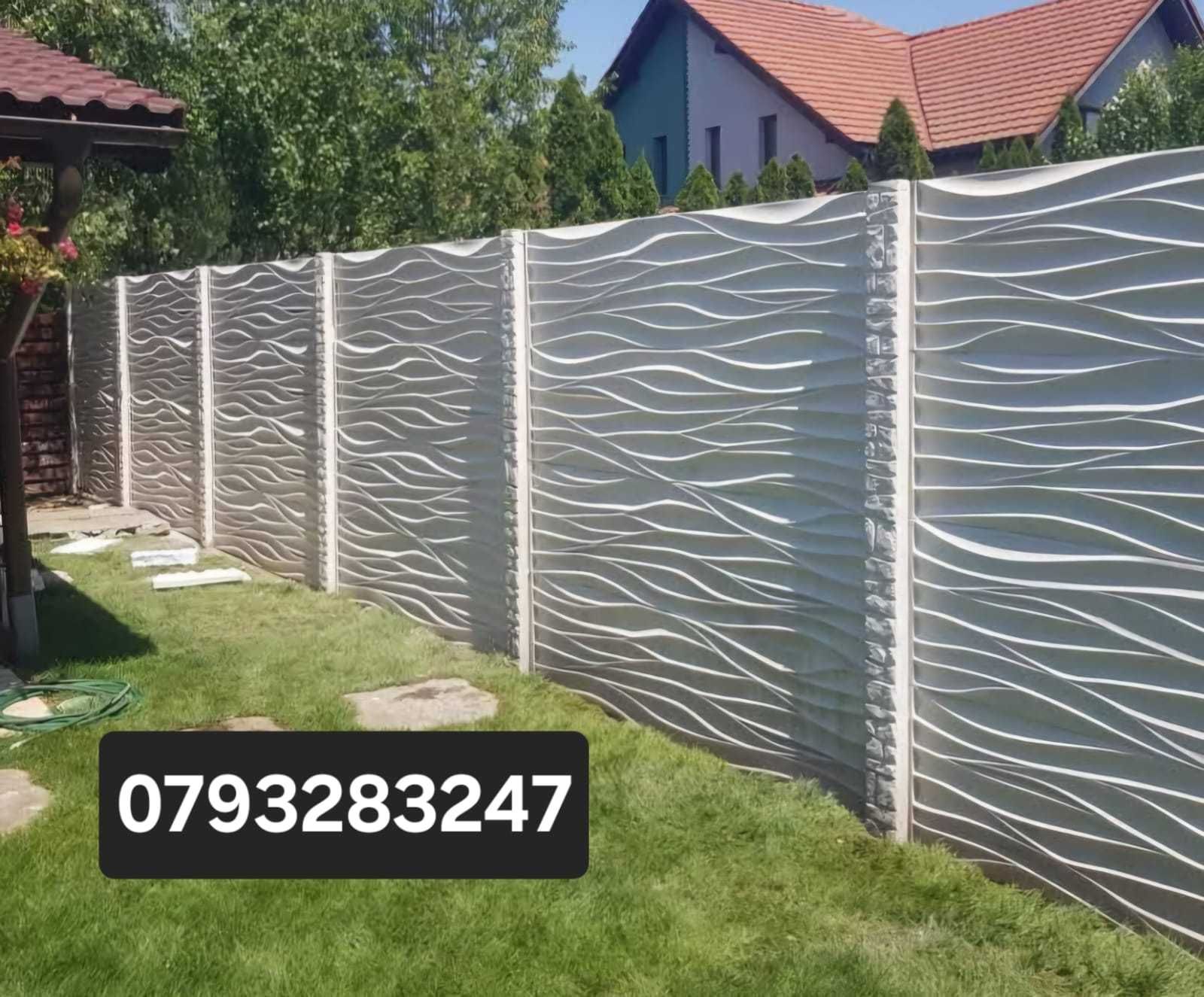 placi gard beton / Garduri din placi de beton