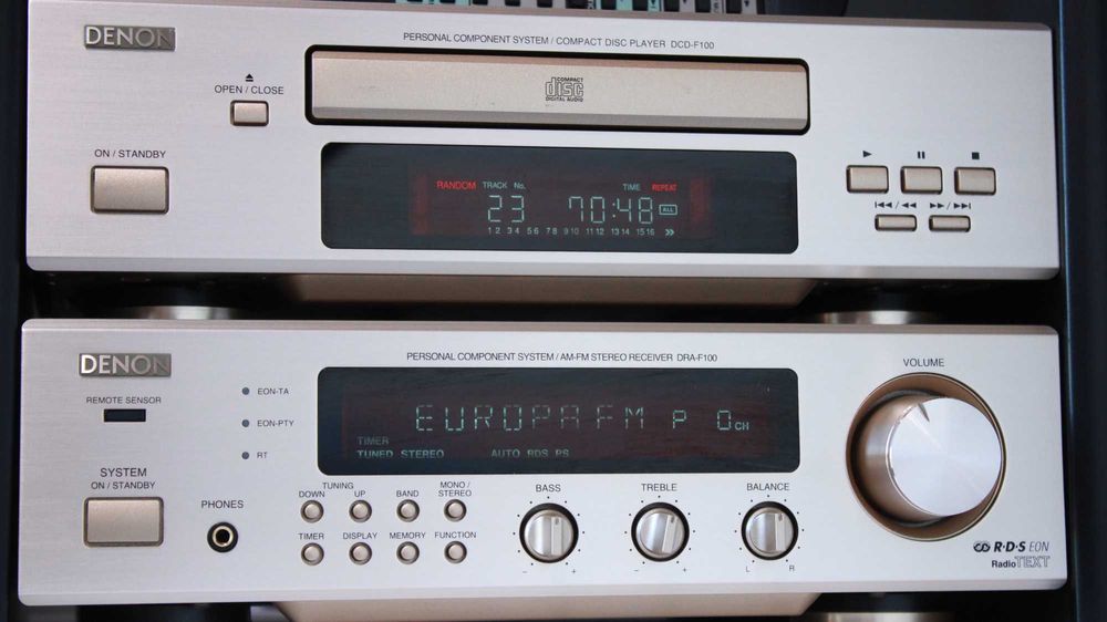 Sistem audio Denon,2x60W,cd player,FM,telecomanda,boxe.