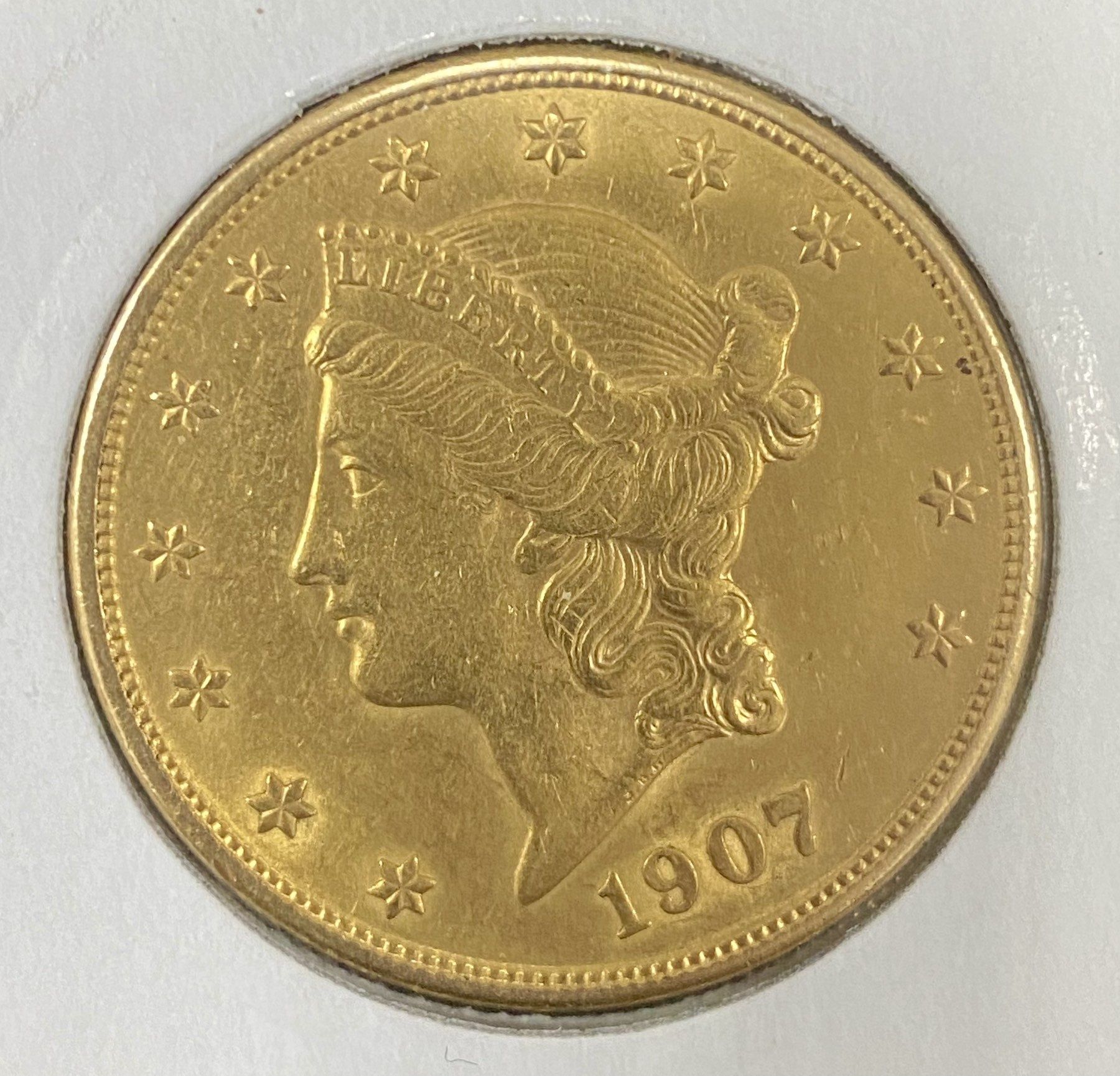 Златна монета 20 Долара 1907  D, злато