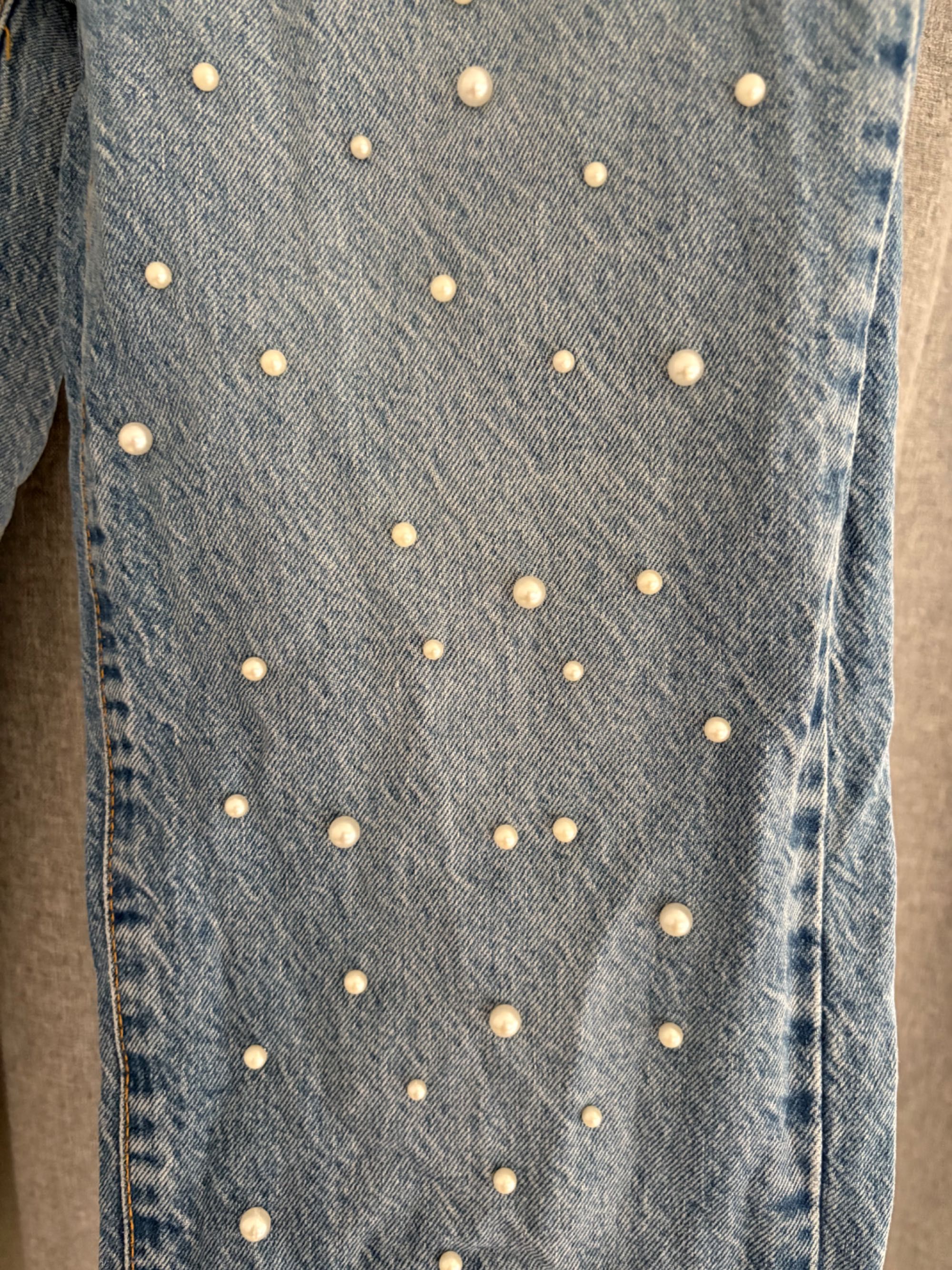 Дънки с перли Zara, размер 36