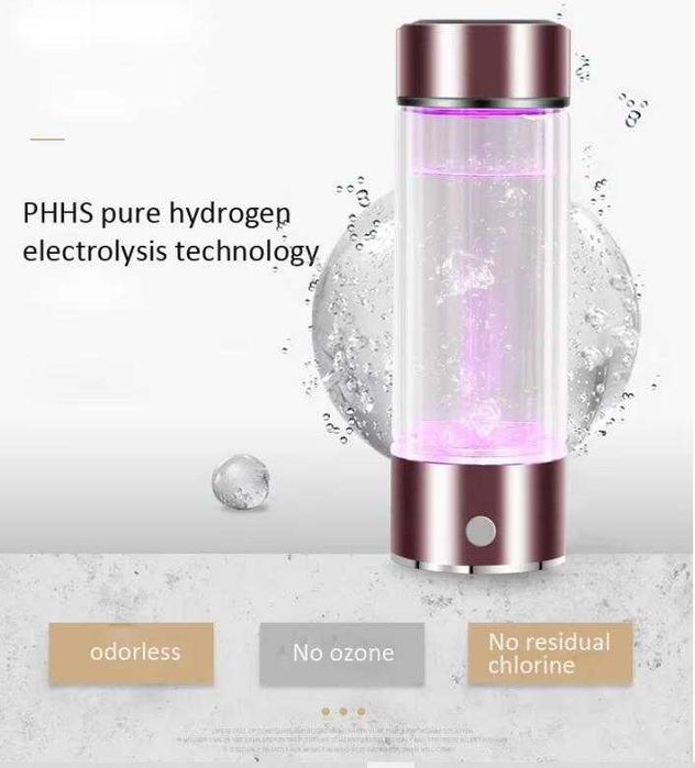 Водородна Бутилка + за Шише 500мл. с Приставка за Кислородно Вдишване