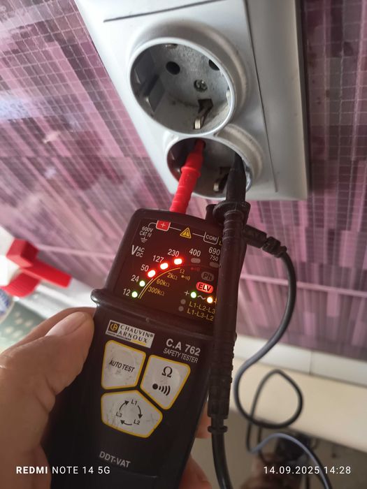Професионален Ел.тестер Chauvin Arnoux C.A 762 CAT IV 600 V отличен