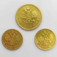 Продам золотые монеты Николай II (168 800₸, 171 200₸ и 342 000₸)