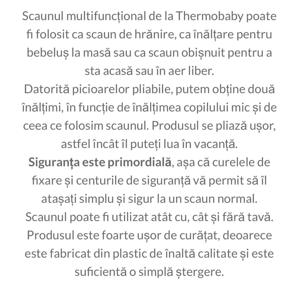 Scaun bebelusi ThermoBaby