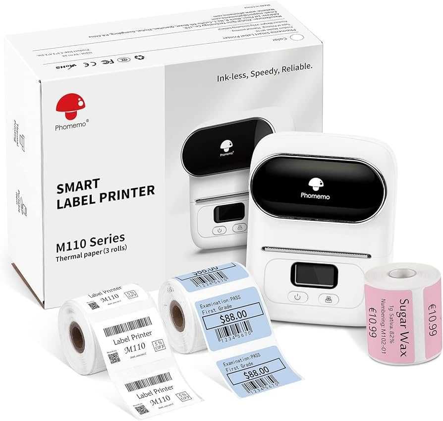 Мини принтер для печати этикеток / Термопринтер / Phomemo