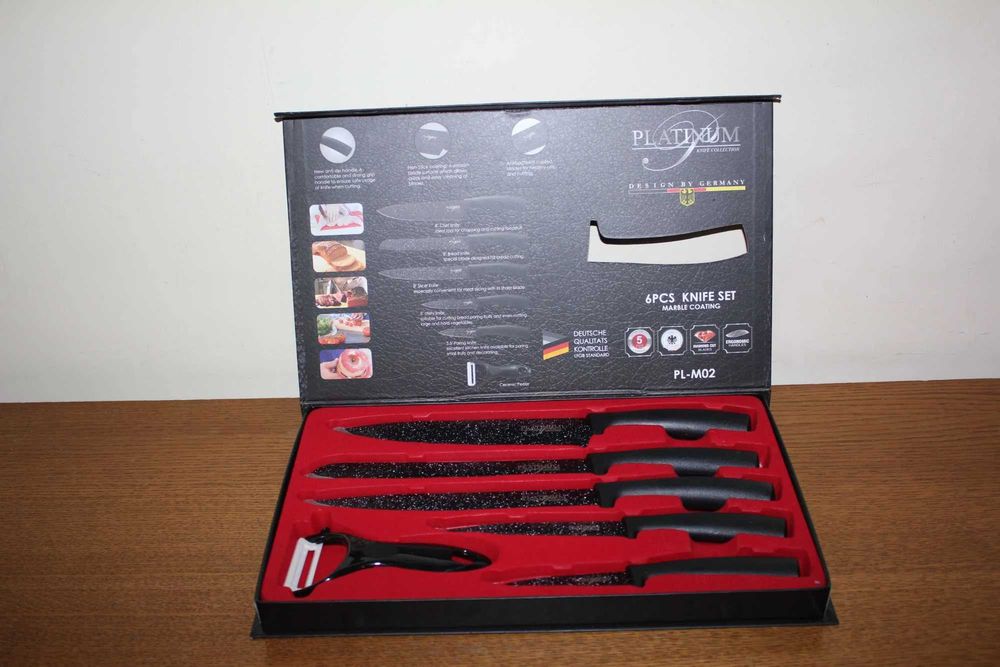 Set cutite bucatarie 6 piese, PLATINUM, noi