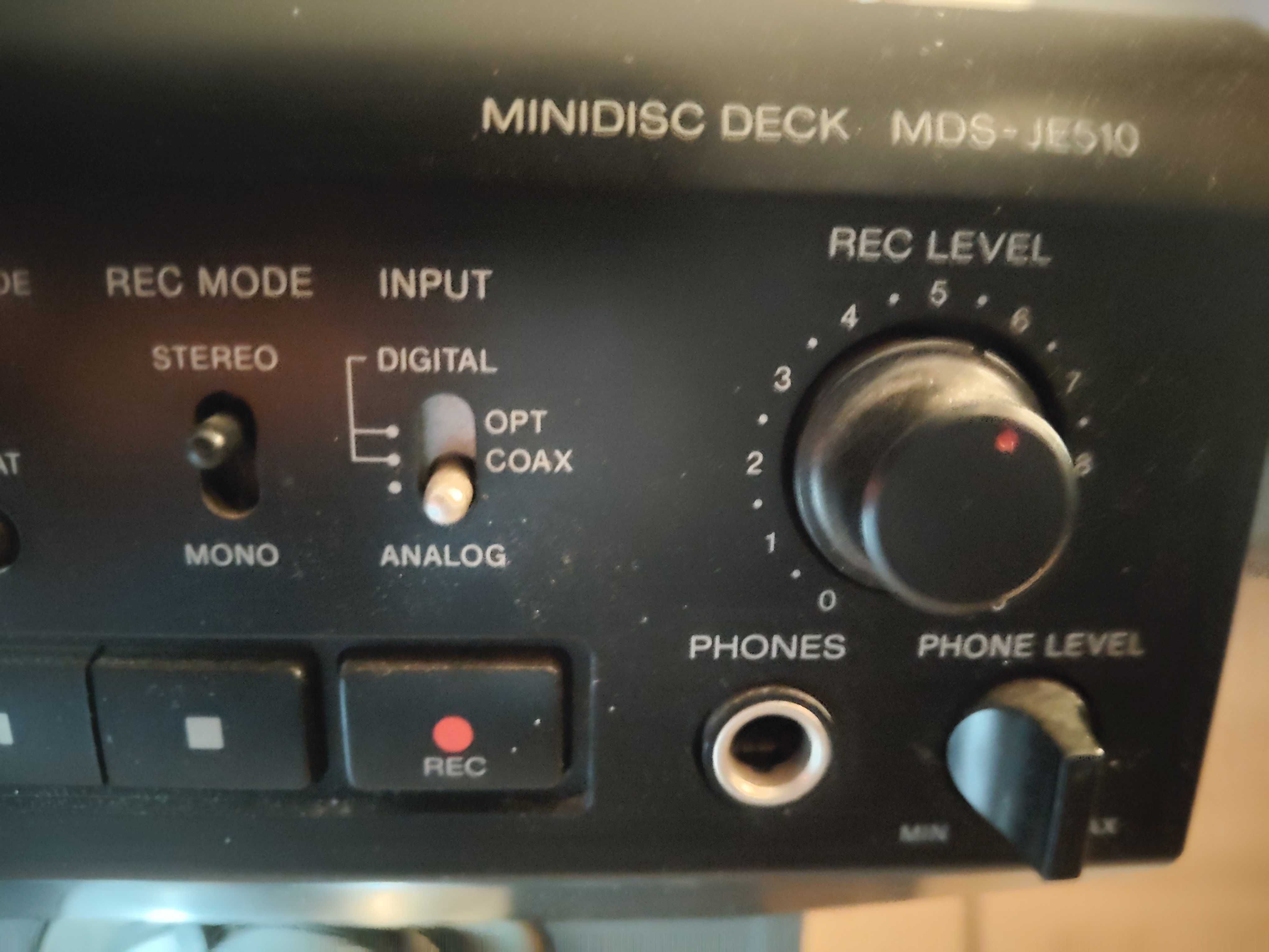 Sony minidisc recorder MDS -JE510
