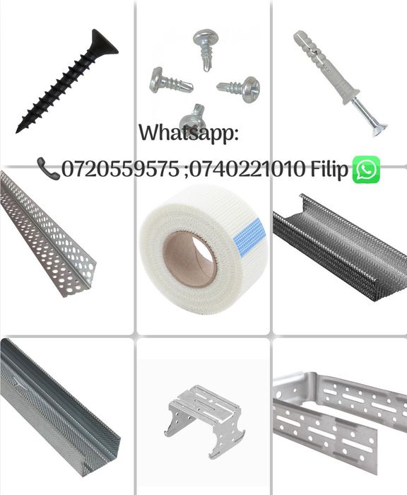 Placa Gipscarton, Profile, Vata - Reducere de preț!