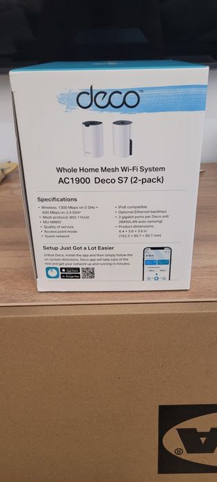 Sistem Wi-Fi Mesh TP-Link Deco S7 (2-pack) AC1900 Gigabit