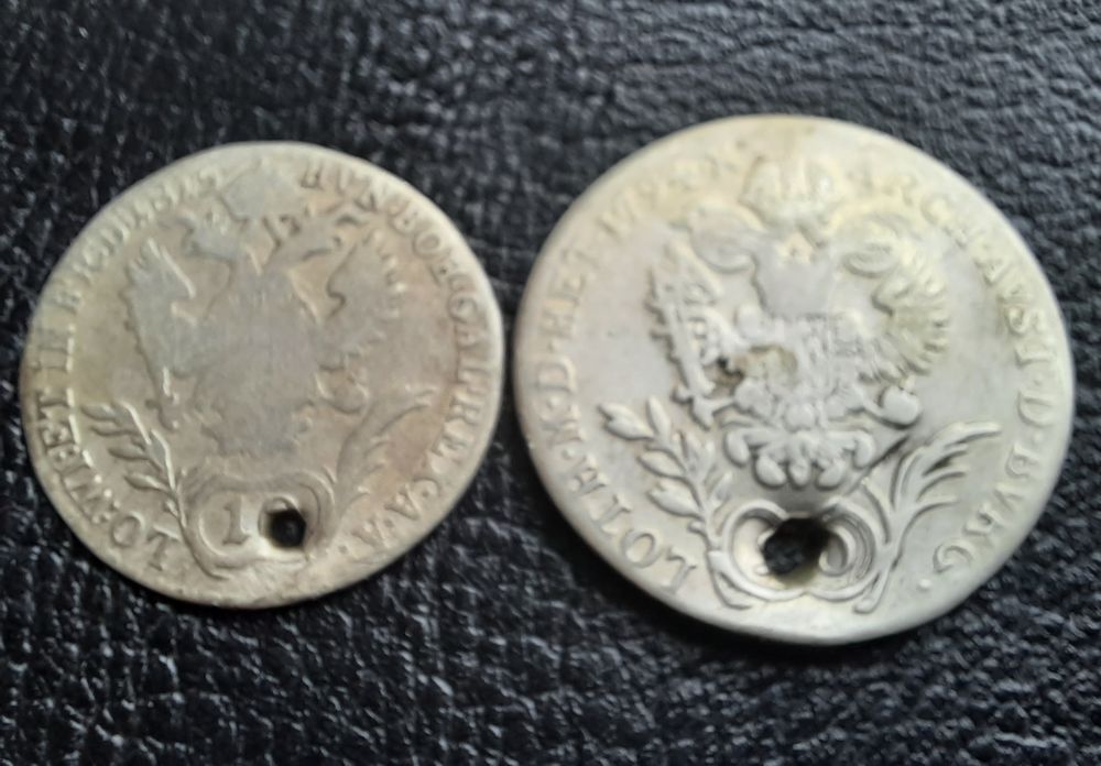 Стара сребърна монета/и 10 кройцера 1815 г. и 20 кройцера 1794 г. Авст